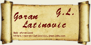 Goran Latinović vizit kartica